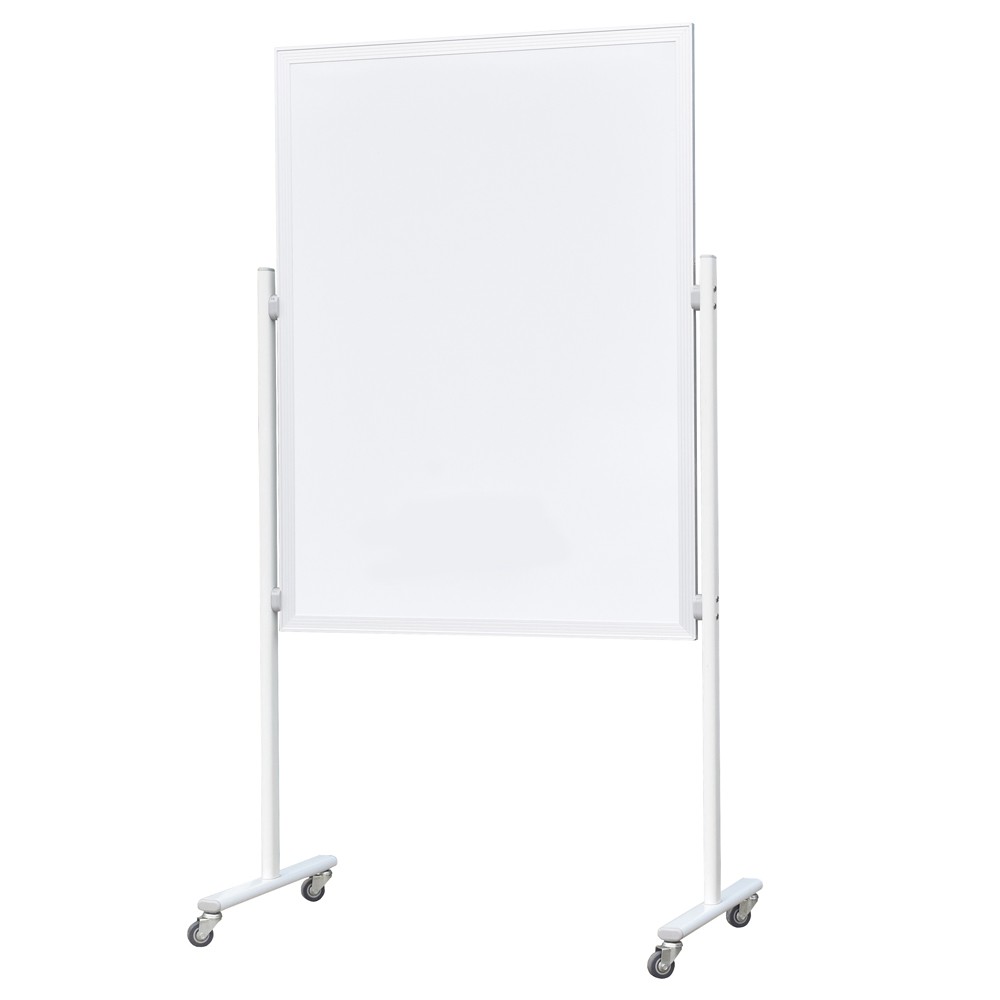 Tabla magnetica doua fete scriere, 90x120 cm, stand mobil cu blocare roti, rama aluminiu - imagine 12